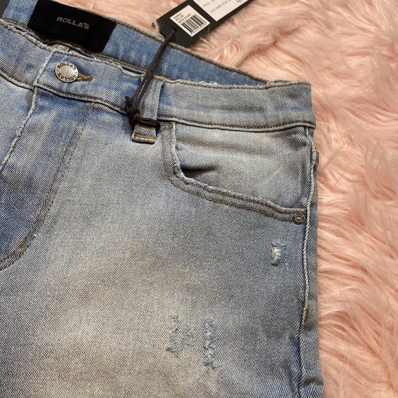 NWT Rolla’s Men’s Stinger Skinny Fit Shorts in Bondi Destroy Blue sz 32 - Picture 6 of 13